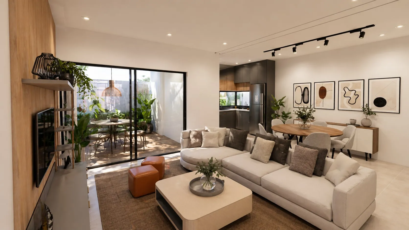 Sala de estar integrada — Duplex 1-4